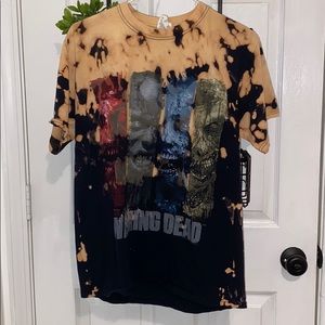 Bleach dyed Walking Dead t shirt
